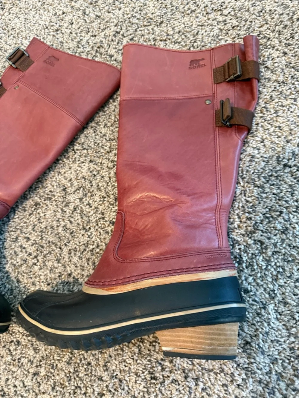 SOREL Slimpack Riding Tall II Shell Boots Equestrian Waterproof Leather 7.5
